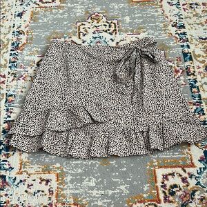 Elegant Black and White Ruffle Skirt